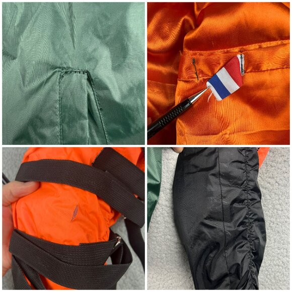 Reves Jacket Men Small Olive Green Colorblock Bomber Paris Flight Air Kool KIY 1 - Picture 8 of 9